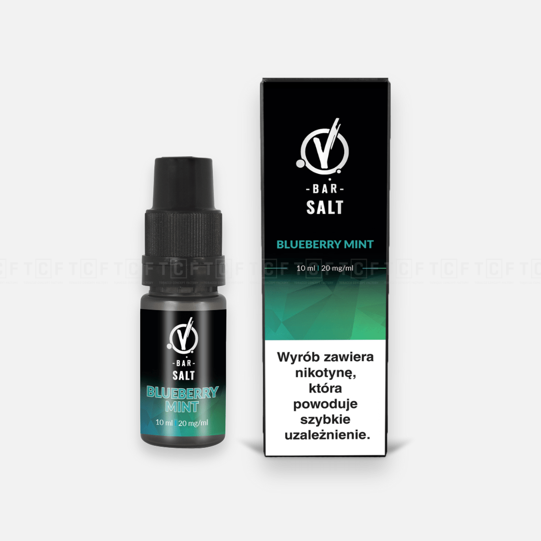 (12) Liquid vBAR Salt 10ml Blueberry Mint 20mg